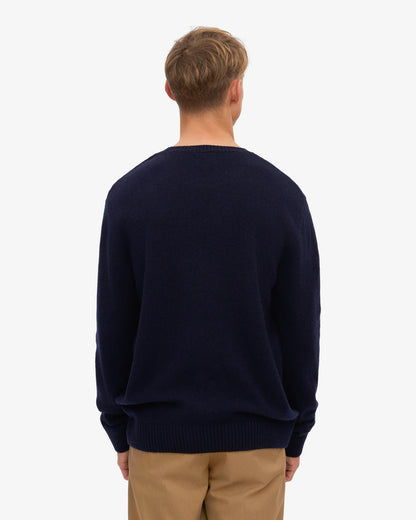 Classic Merino Wool Crew - Navy Blue
