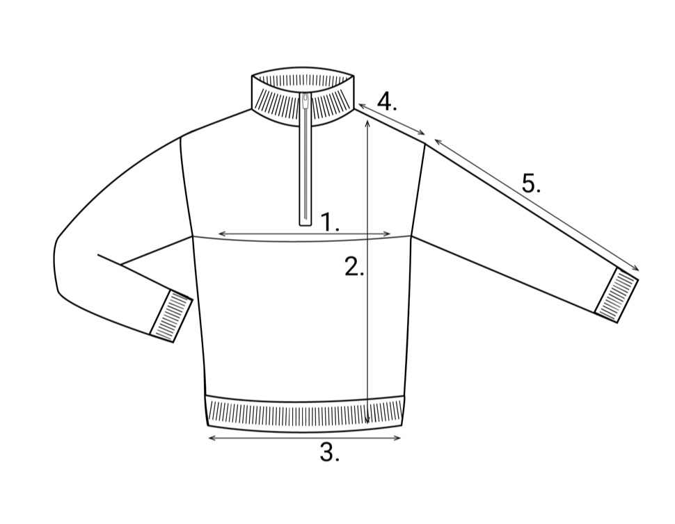 Merino Quarter Zip  - Lava Grey