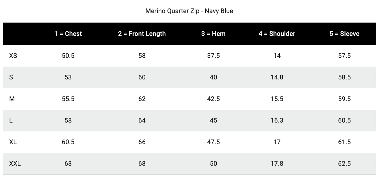 Merino Quarter Zip  - Lava Grey