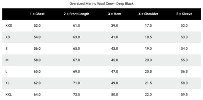 Oversized Merino Wool Crew - Coffee Brown