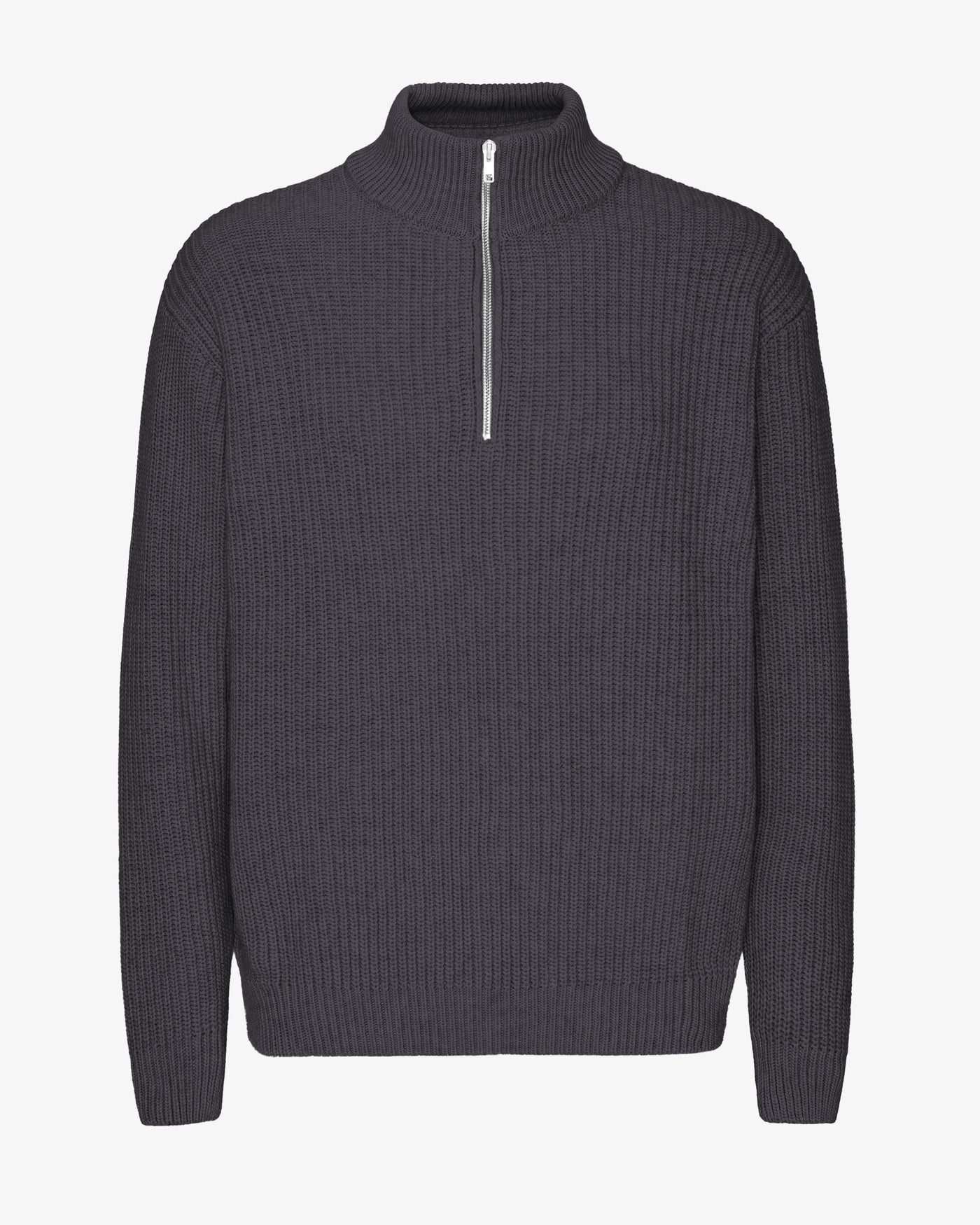 Merino Quarter Zip  - Lava Grey
