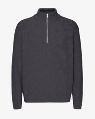 Merino Quarter Zip  - Lava Grey