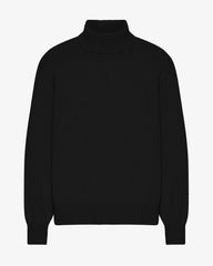 Merino Wool Turtleneck - Deep Black