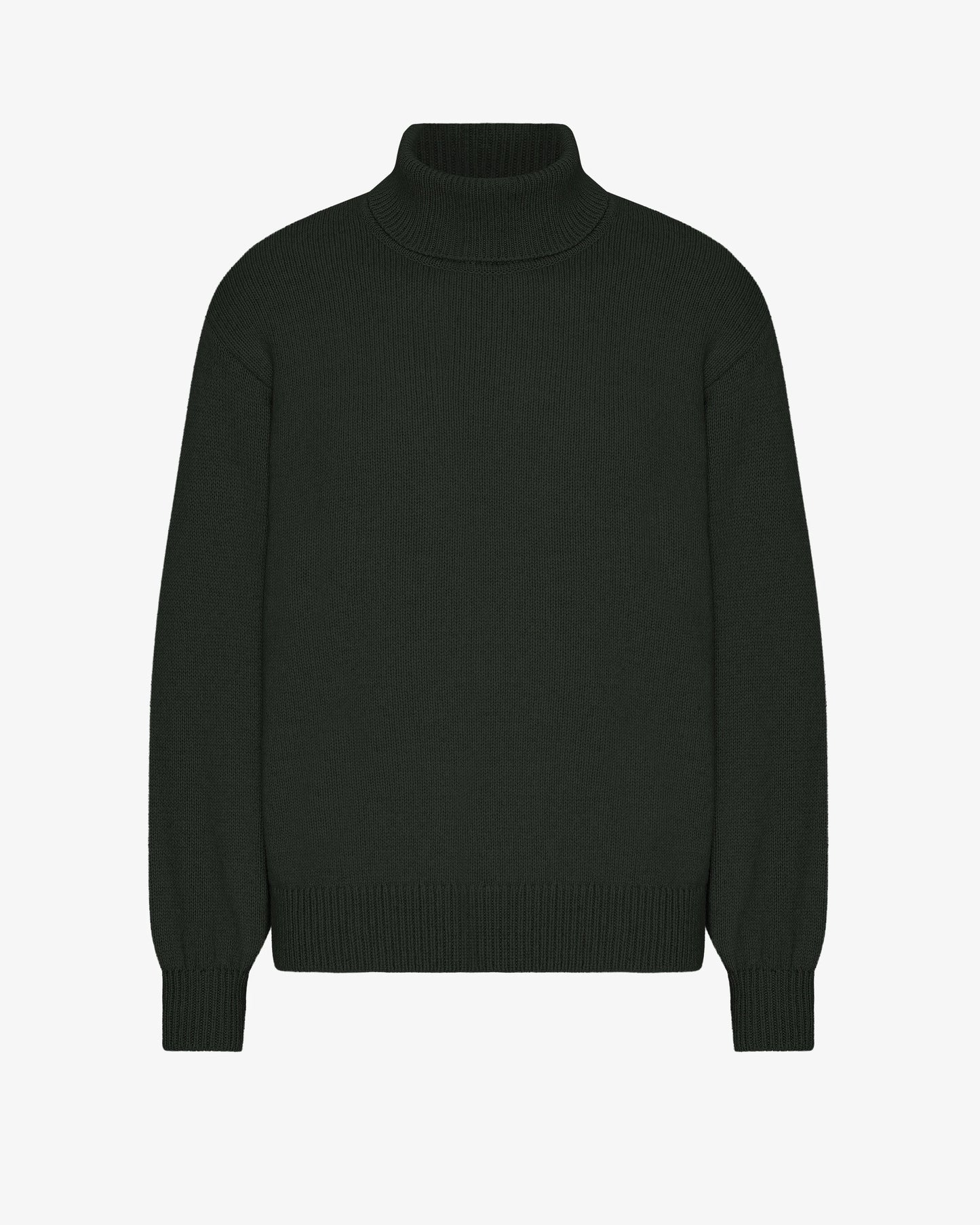 Merino Wool Turtleneck - Hunter Green