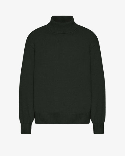 Merino Wool Turtleneck - Hunter Green