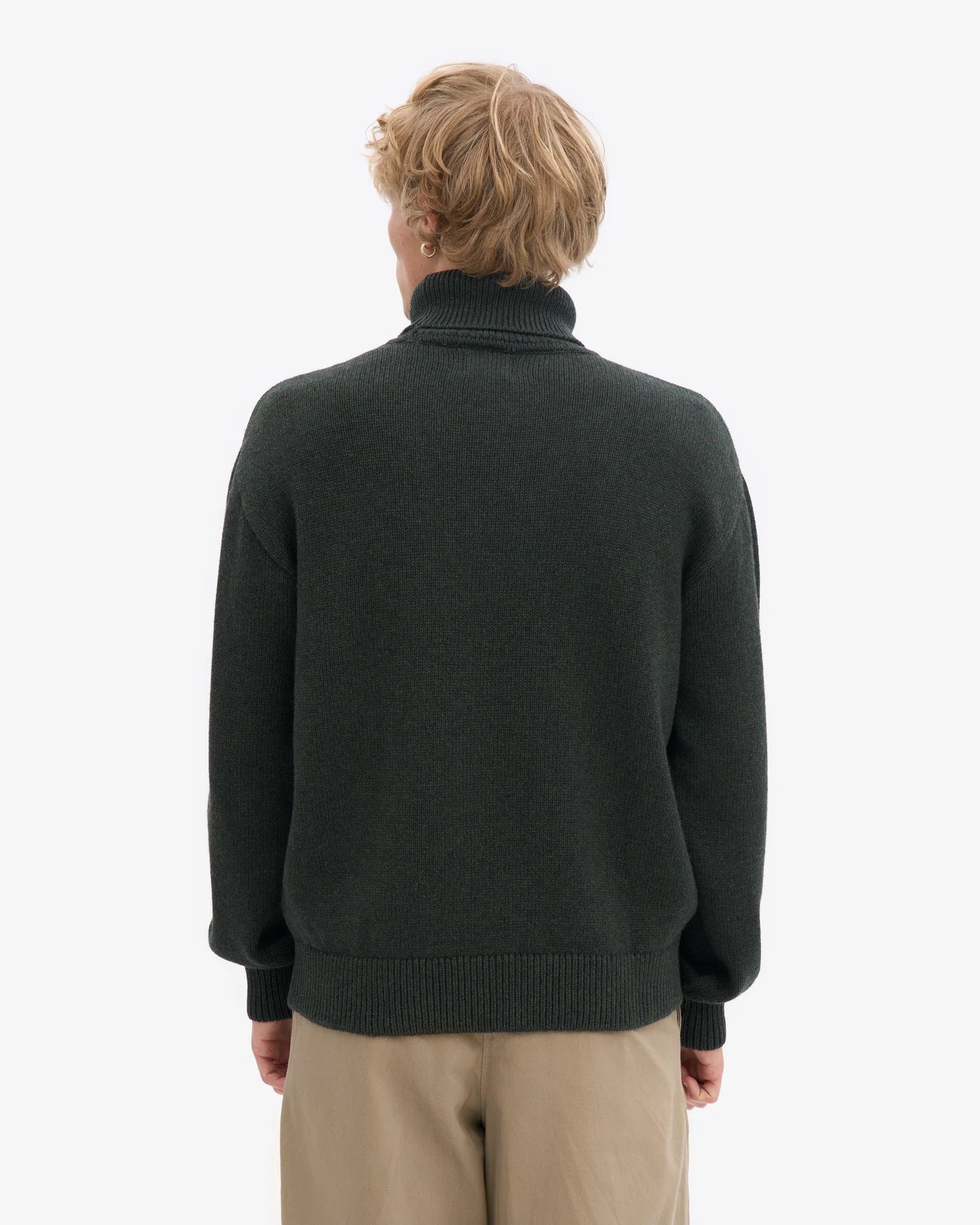 Merino Wool Turtleneck - Hunter Green