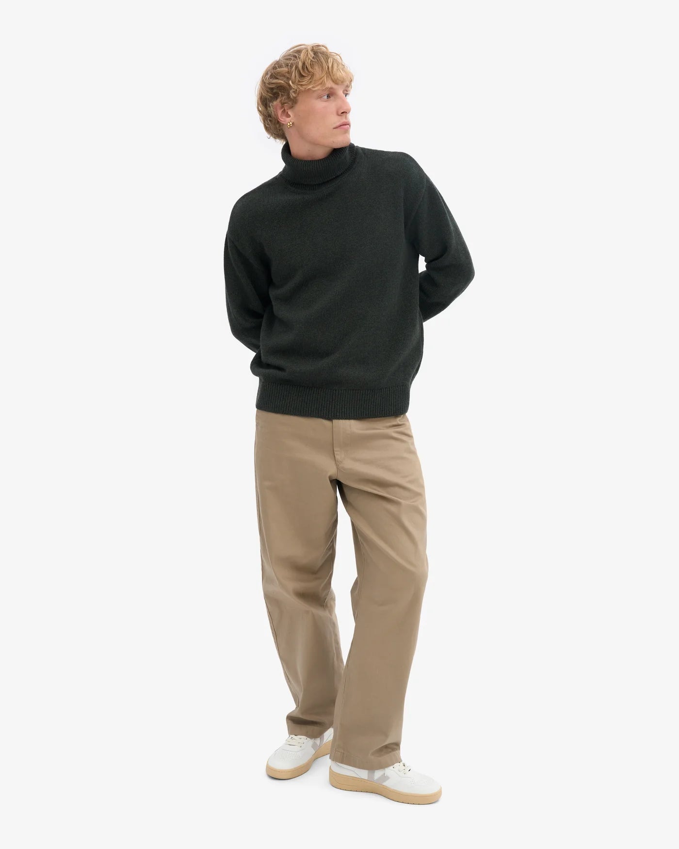 Merino Wool Turtleneck - Hunter Green