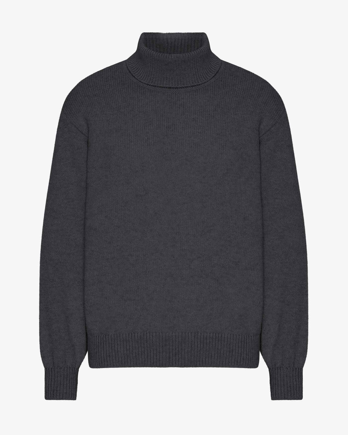 Merino Wool Turtleneck - Lava Grey