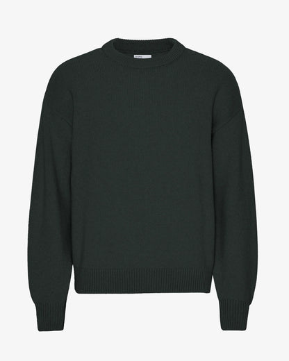 Oversized Merino Wool Crew - Hunter Green