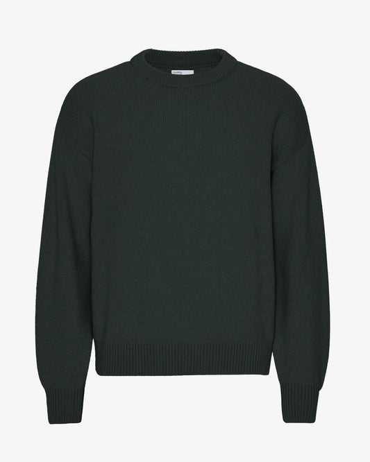 Oversized Merino Wool Crew - Hunter Green