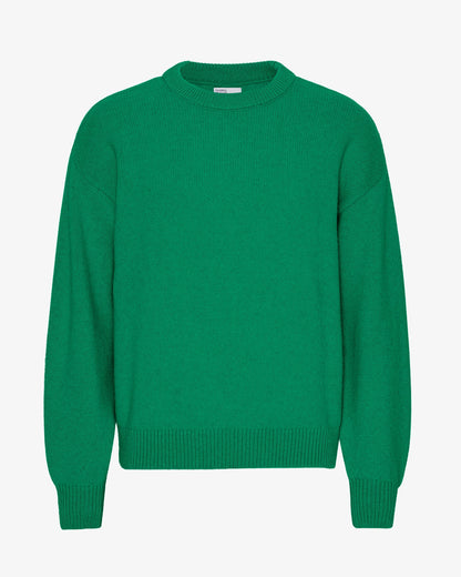Oversized Merino Wool Crew - Kelly Green