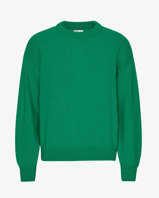Oversized Merino Wool Crew - Kelly Green