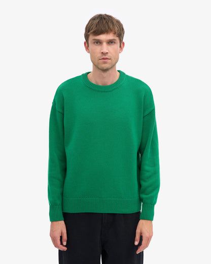 Oversized Merino Wool Crew - Kelly Green