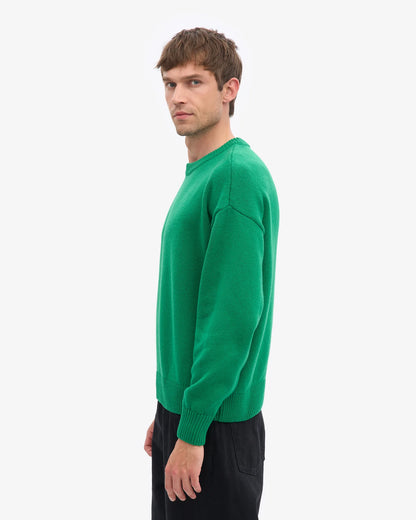 Oversized Merino Wool Crew - Kelly Green
