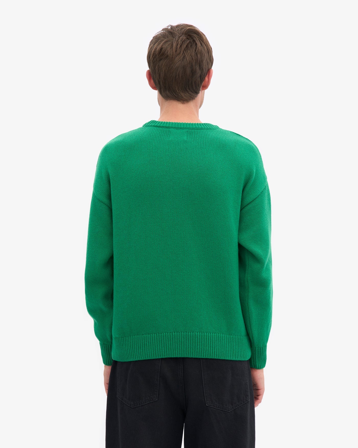 Oversized Merino Wool Crew - Kelly Green