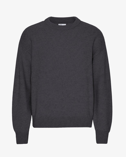 Oversized Merino Wool Crew - Lava Grey