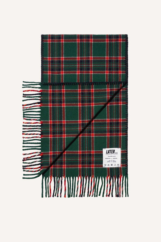 Echarpe en laine - Tartan vert