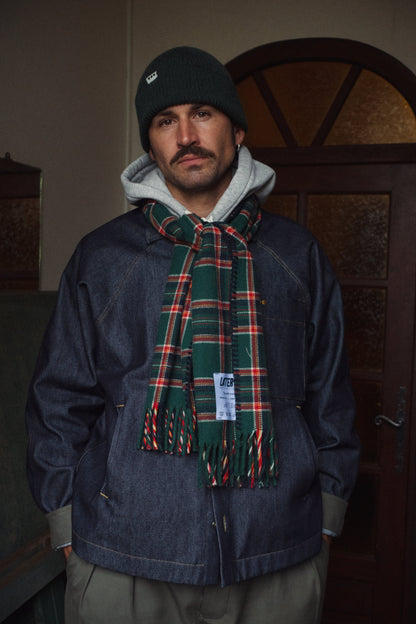 Echarpe en laine - Tartan vert