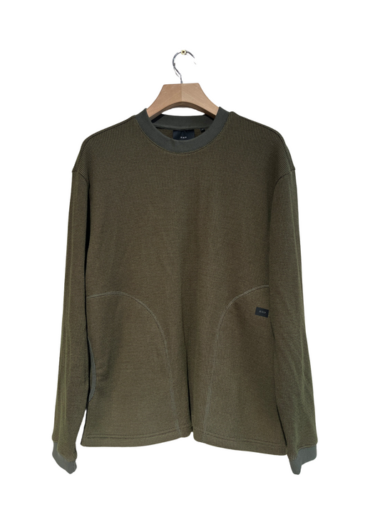 Waffle LS Sweat - Chive