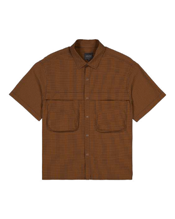 Zephyr Shirt - Micro Check Off Black Ginger