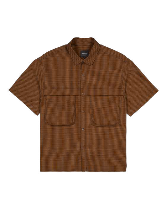 Zephyr Shirt - Micro Check Off Black Ginger