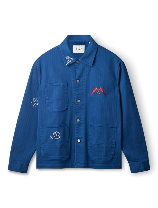 Forager Embroidered Overshirt - Heritage Blue
