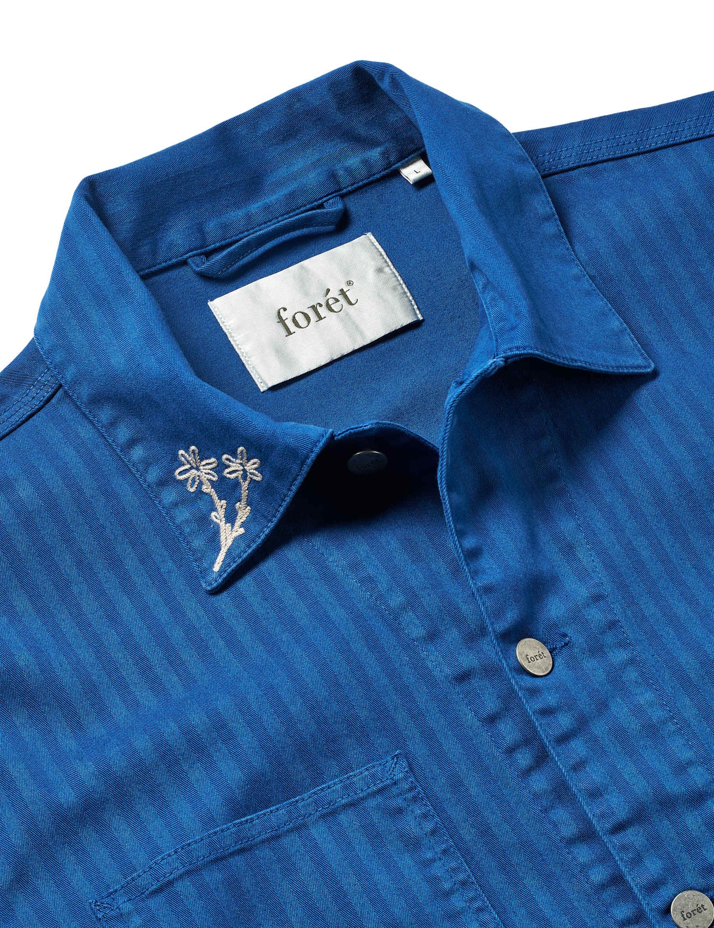 Forager Embroidered Overshirt - Heritage Blue
