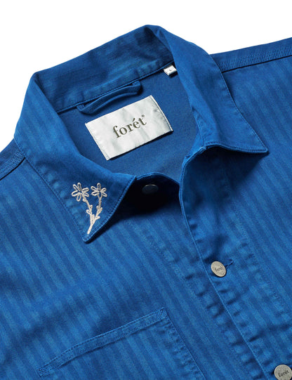 Forager Embroidered Overshirt - Heritage Blue