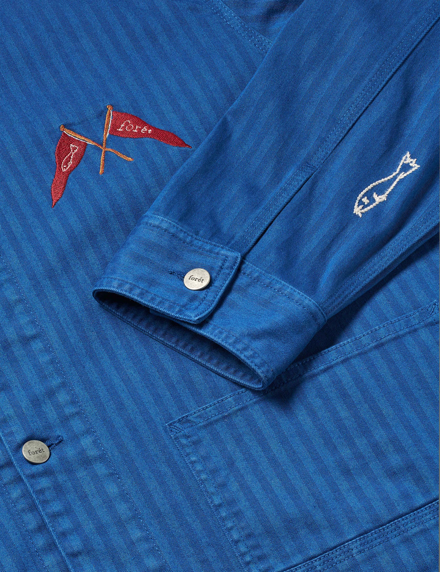 Forager Embroidered Overshirt - Heritage Blue
