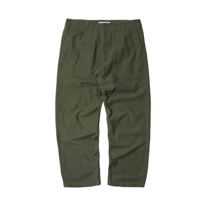 Back Satin Fatigue Pant - Olive
