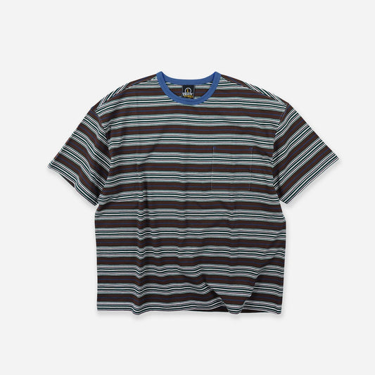 Horizon Stripe Half T-Shirt - Brown