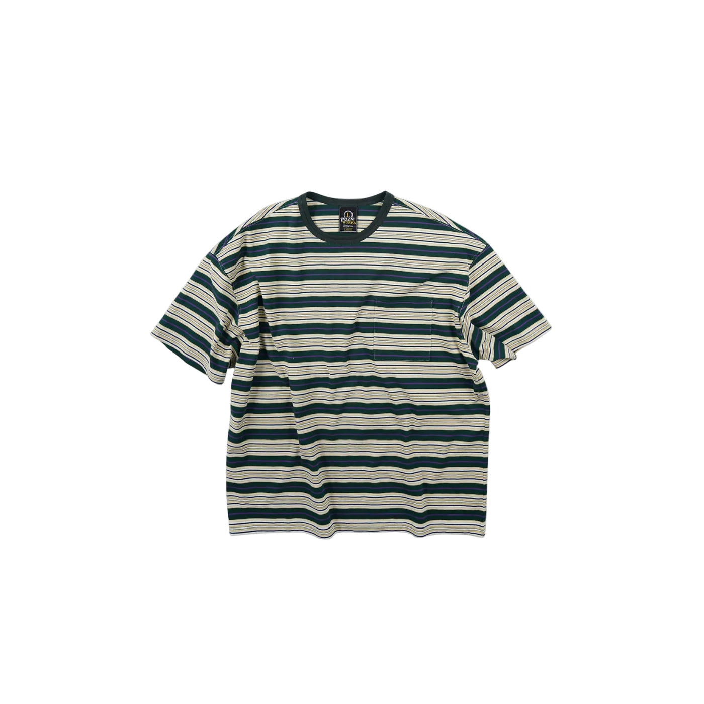 Horizon Stripe Half T-Shirt - Dark Green