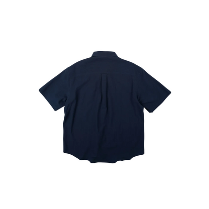 OG Dobby Weave Seersucker Half Shirt - Navy