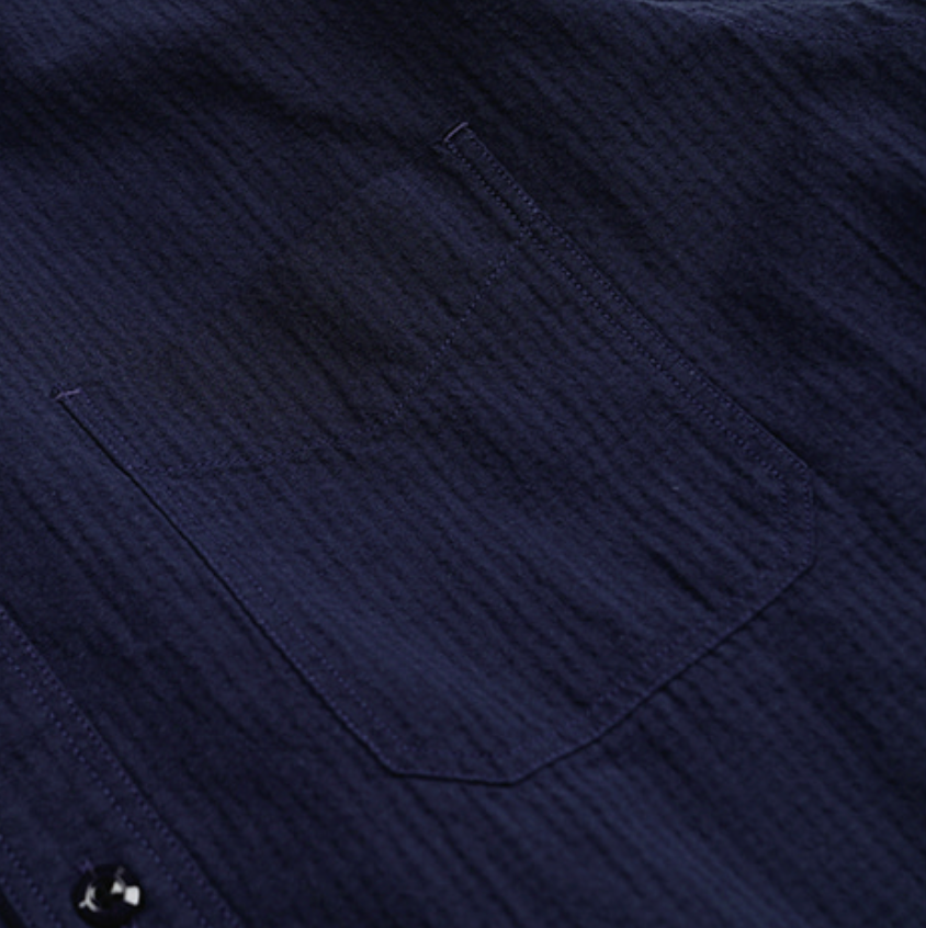 OG Dobby Weave Seersucker - Navy