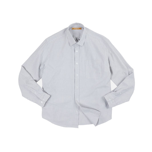 OG Striped Oxford Oversized Shirt - Grey