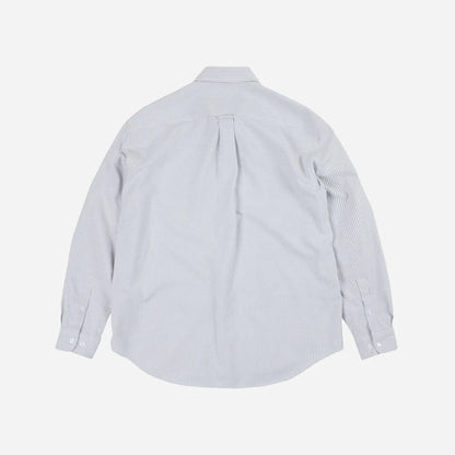 OG Striped Oxford Oversized Shirt - Grey