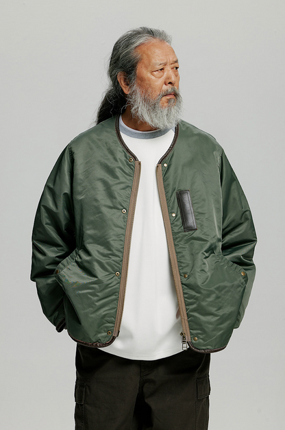 Reversible MA-1 Liner Jacket - Olive