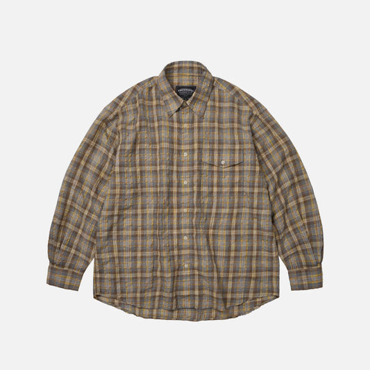 Uneven Check Shirt - Yellow