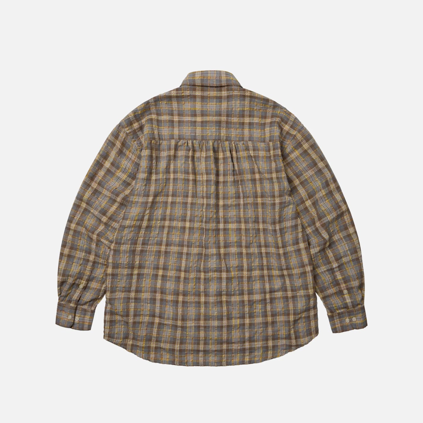 Uneven Check Shirt - Yellow