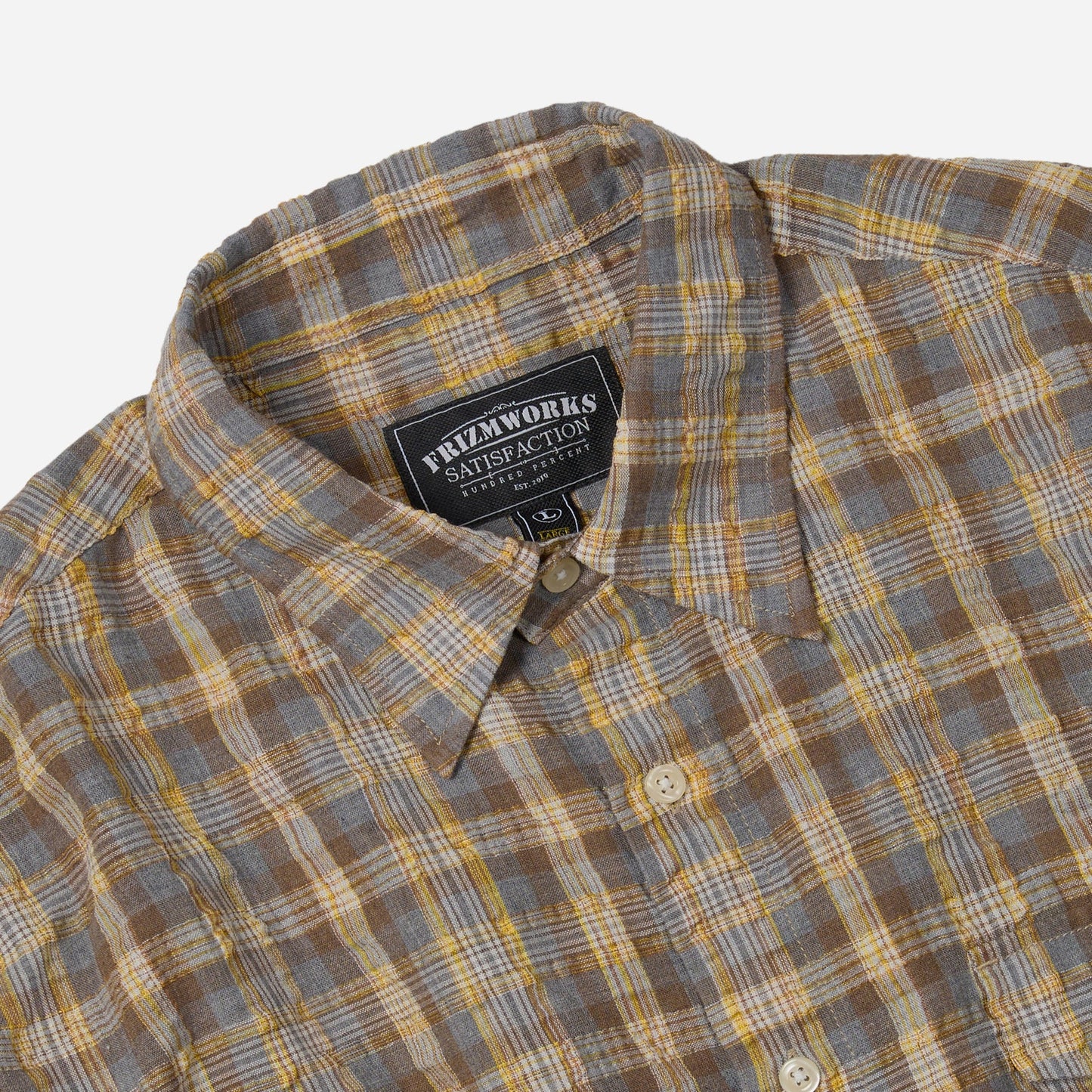 Uneven Check Shirt - Yellow