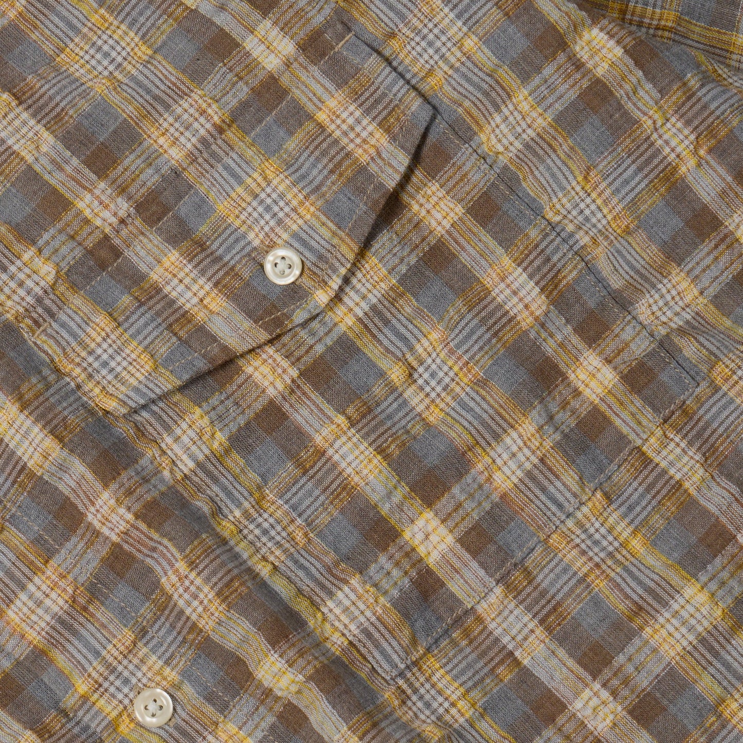 Uneven Check Shirt - Yellow