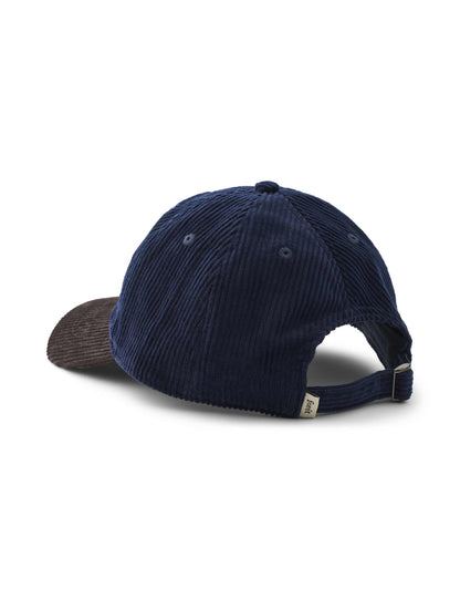 Hawk Corduroy Cap - Navy/Brown