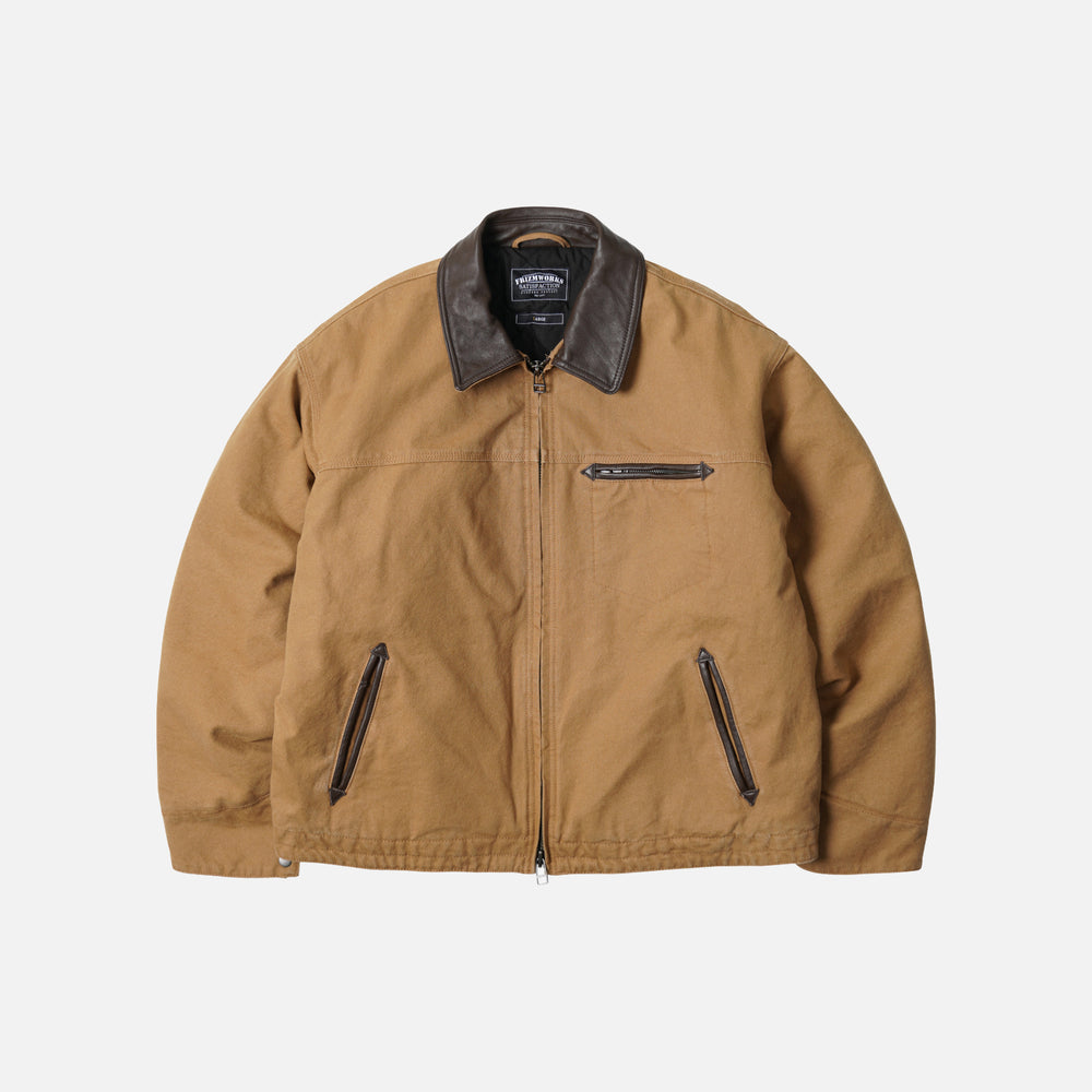 Heavy Canvas Destroyed Work Jacket - Tan