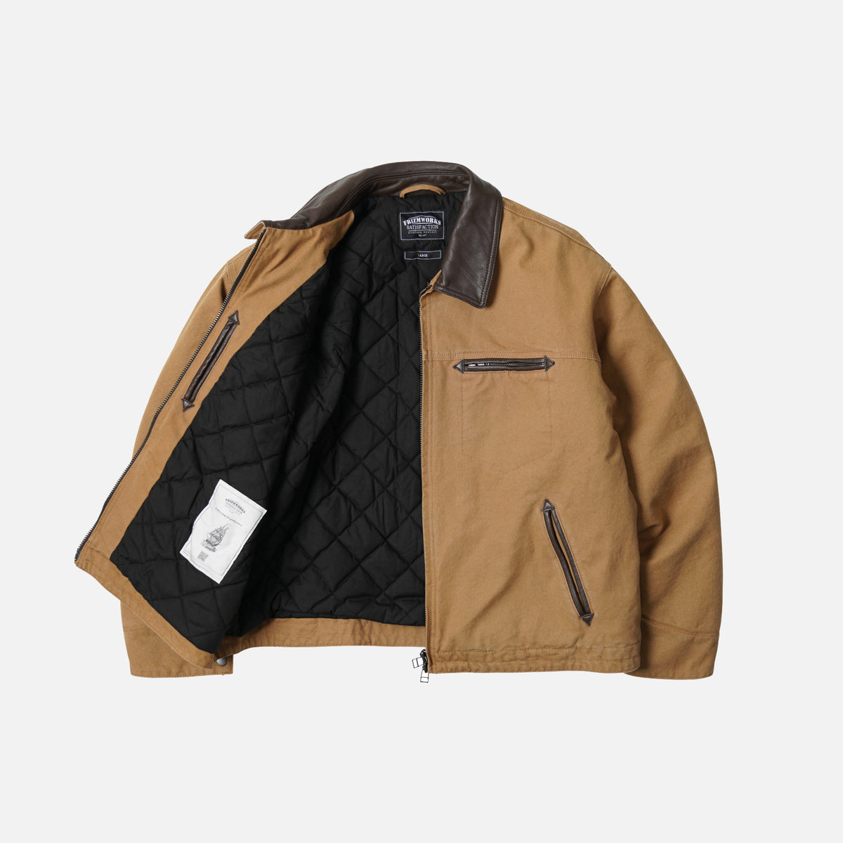 Heavy Canvas Destroyed Work Jacket - Tan