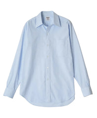 Chemise Ametora Straight Collar Selvedge Poplin - Blue