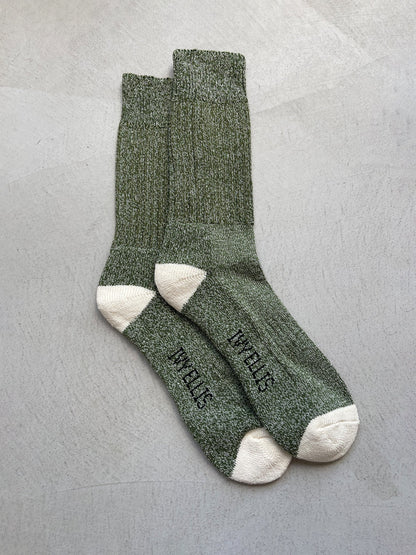 The Captain Socks - Green / Cream