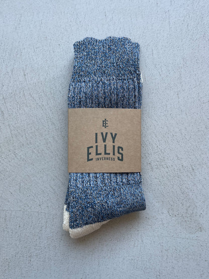 The Voyager Socks - Blue / Cream