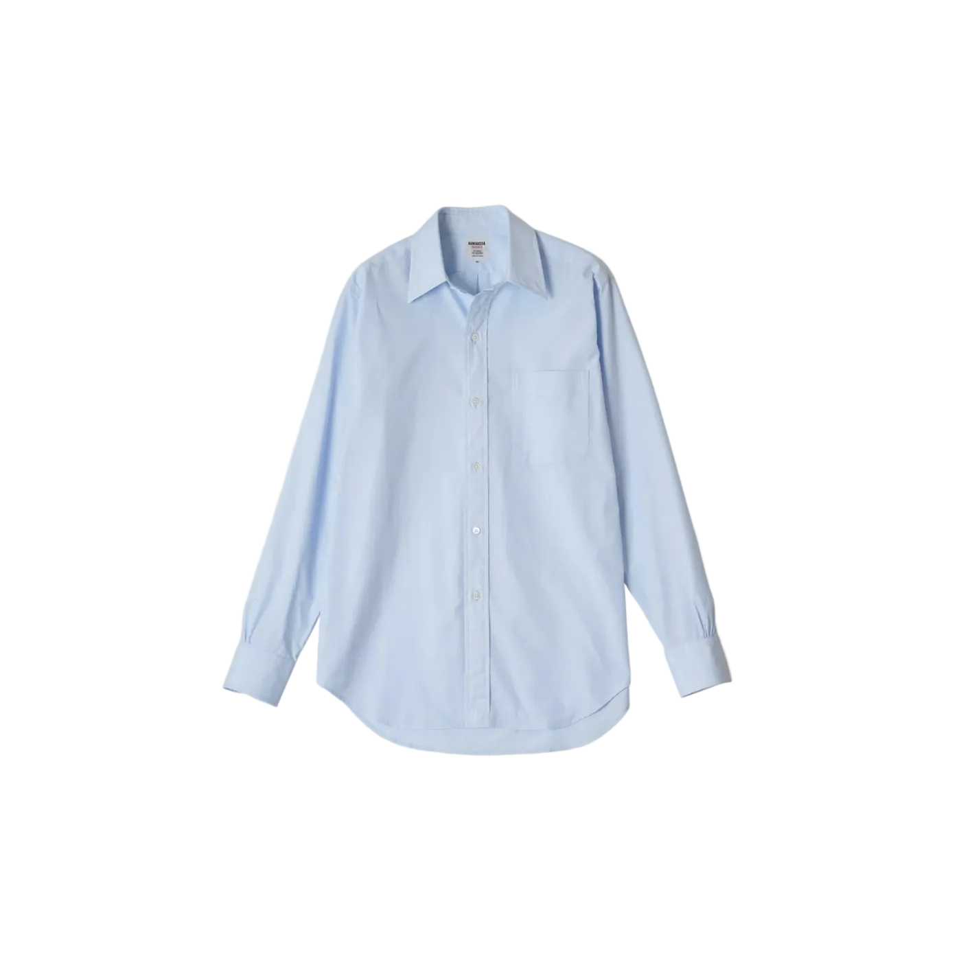 Chemise Ametora Straight Collar Selvedge Poplin - Blue