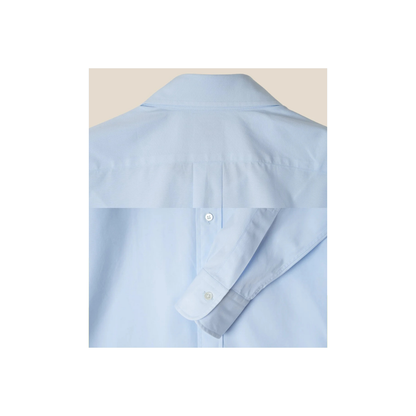 Chemise Ametora Straight Collar Selvedge Poplin - Blue