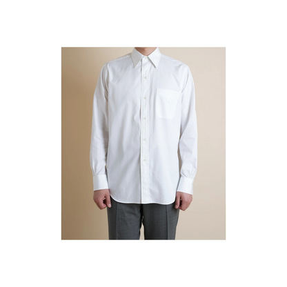 Chemise Ametora Straight Collar Selvedge Poplin - White